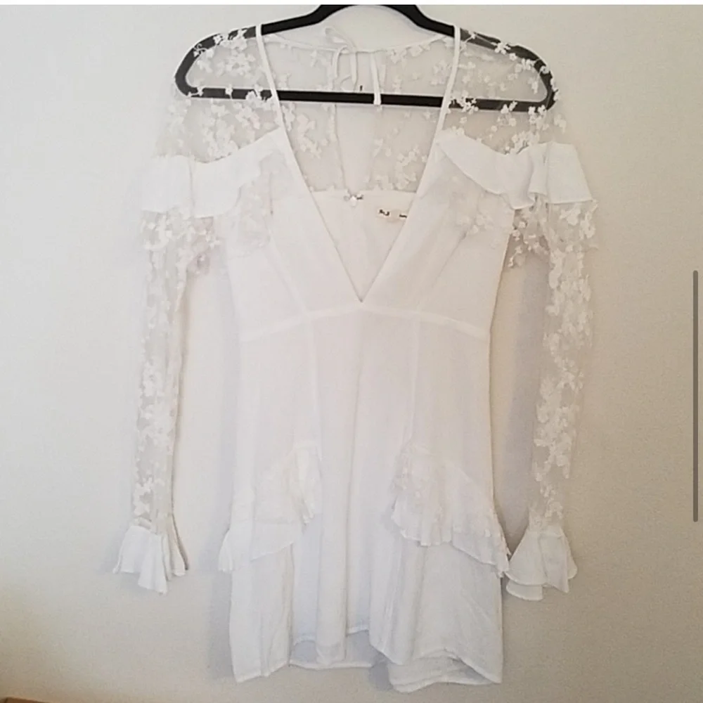 For Love & Lemons Rosebud Embroidery Mini Dress - Picture 7 of 9